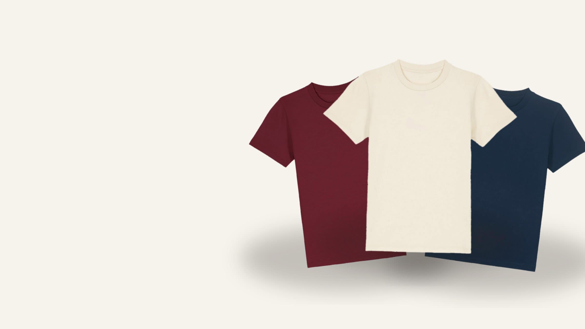 Tre T-shirt bambino Farway in cotone organico